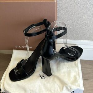 Via Spiga Black Heel Sandal Size 7.5